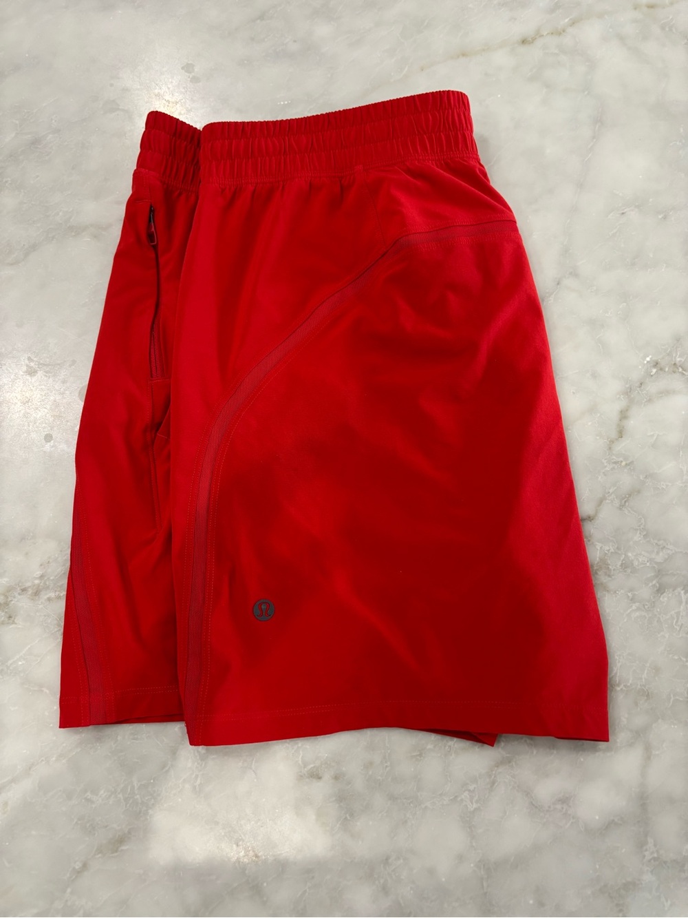lululemon athletica Men’s Pace Breaker Bright Red Athletic Shorts